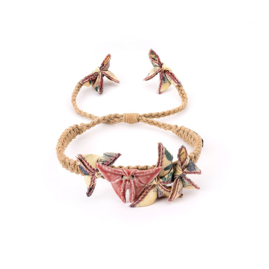 Mhodzi Butterfly Bracelet Esmeralda - Pink